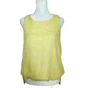 BCX women's yellow sleeveless blouse size small